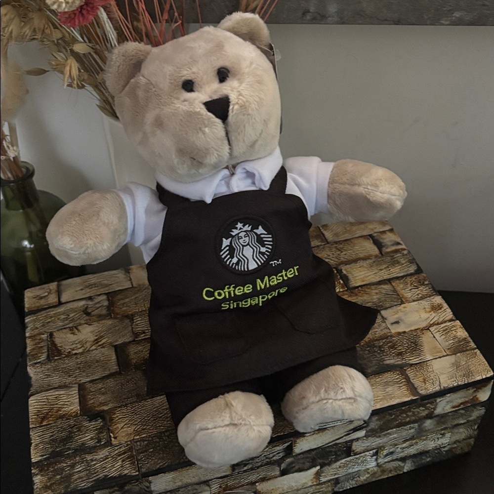 NWT Singapore STARBUCKS Bearista Bear 2024 Coffee Master Teddy Travel Logo Apron - Picture 10 of 12